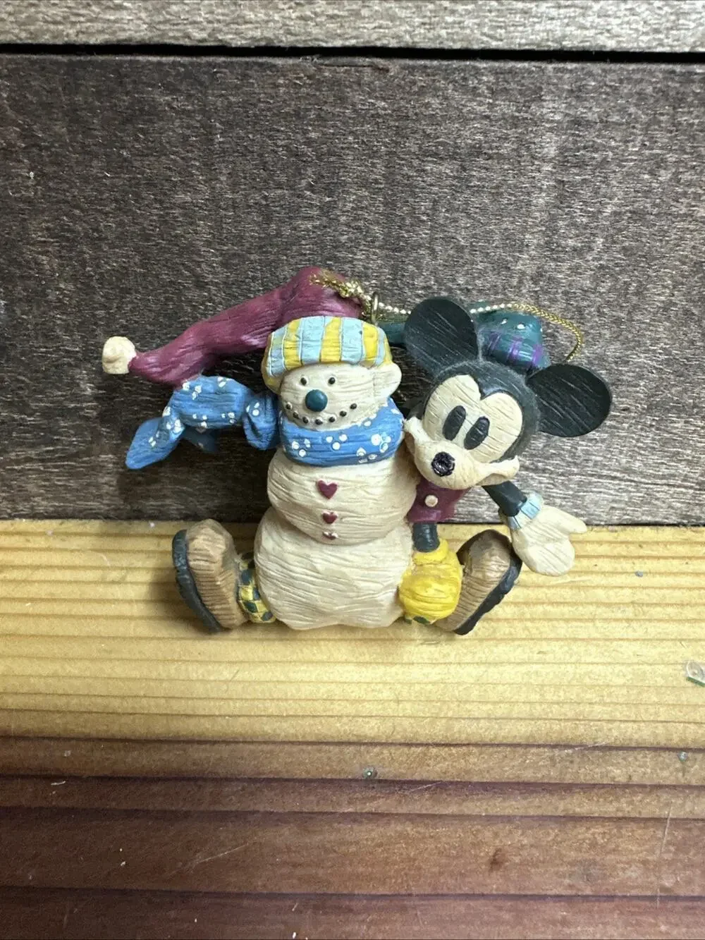 Walt Disney 100 Years Of Magic Share A Dream Mickey & Snowman Christmas Ornament